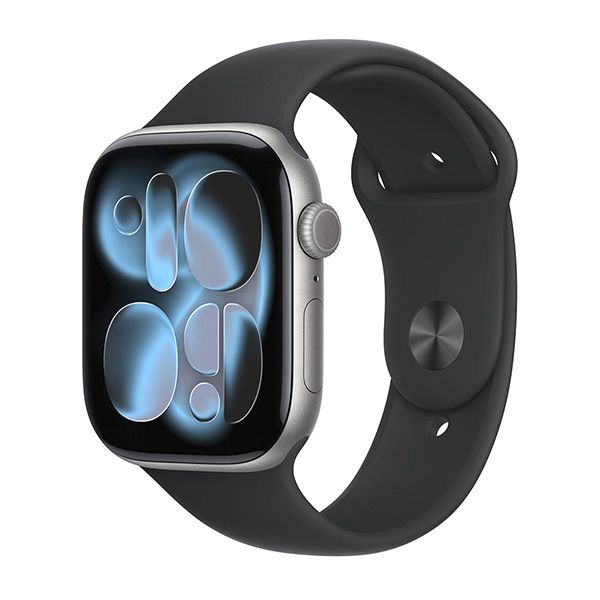 Apple Watch Series 11 42mm Aluminum Space Gray Case Black Sport Band M/L